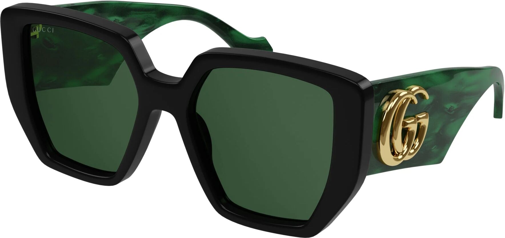 Gucci-0956s/s 001 Negro/verde (verde 54*19 Gafas De Sol Negro