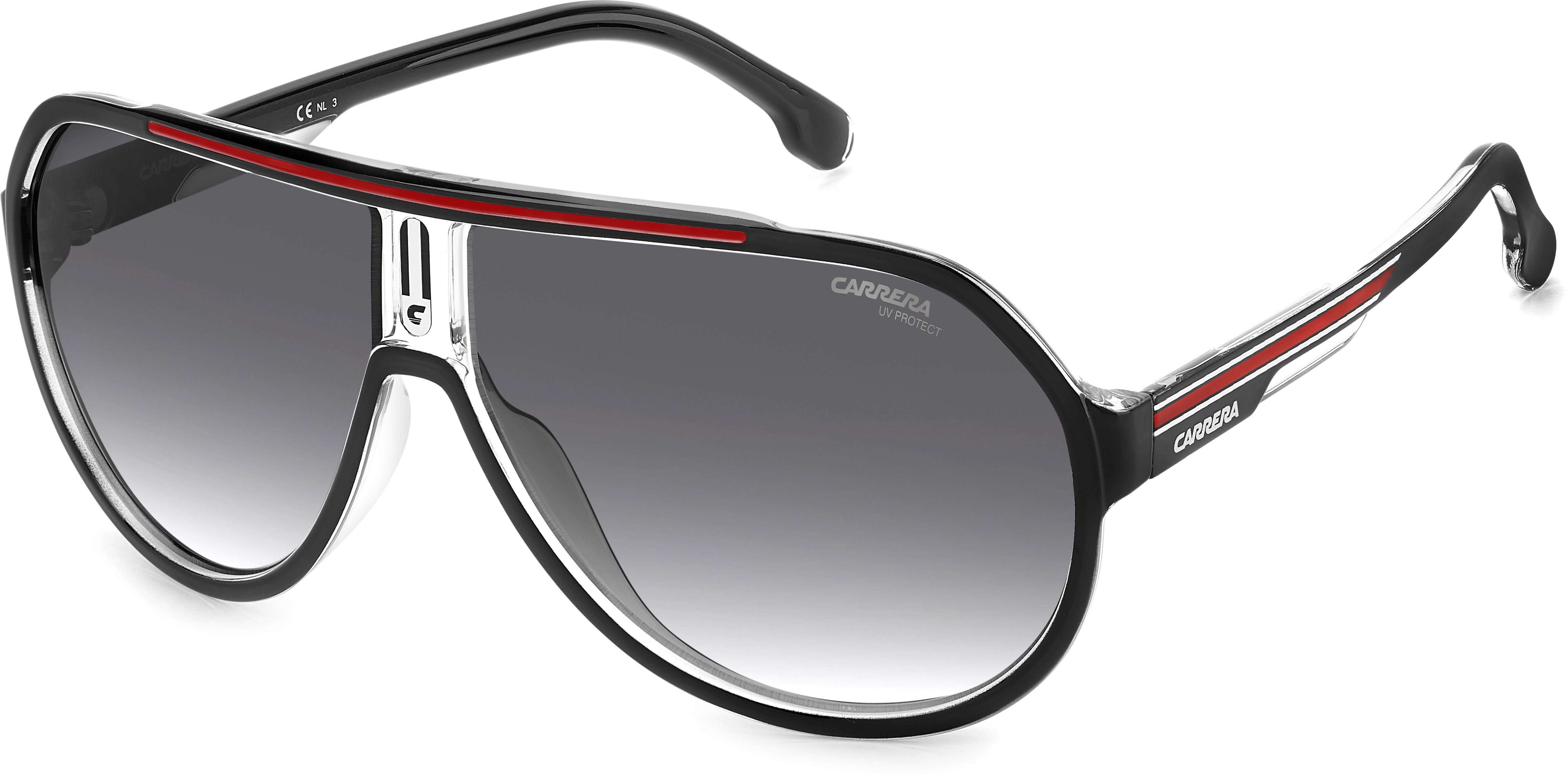 Carrera-1057/s Oit*9o Black Red(dark Grey Shaded 64*11 Gafas De Sol Negro/rojo