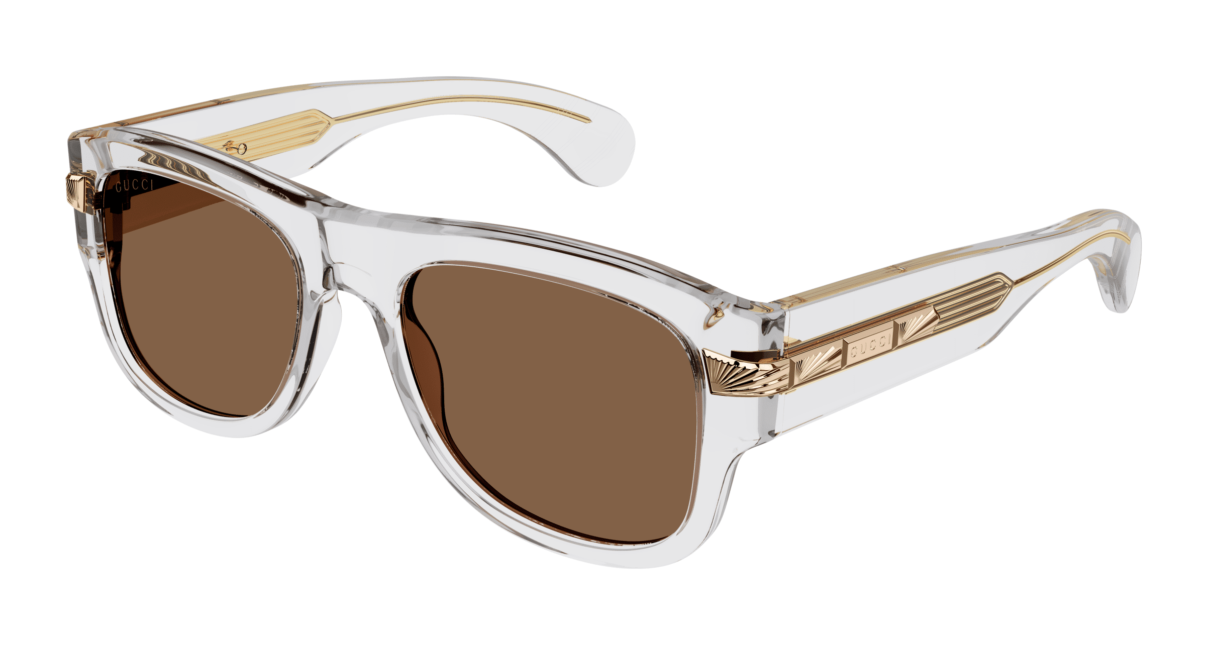 Gucci-Gg1517s/s 004 Crystal (brown) 54*19 Gafas De Sol Transparente