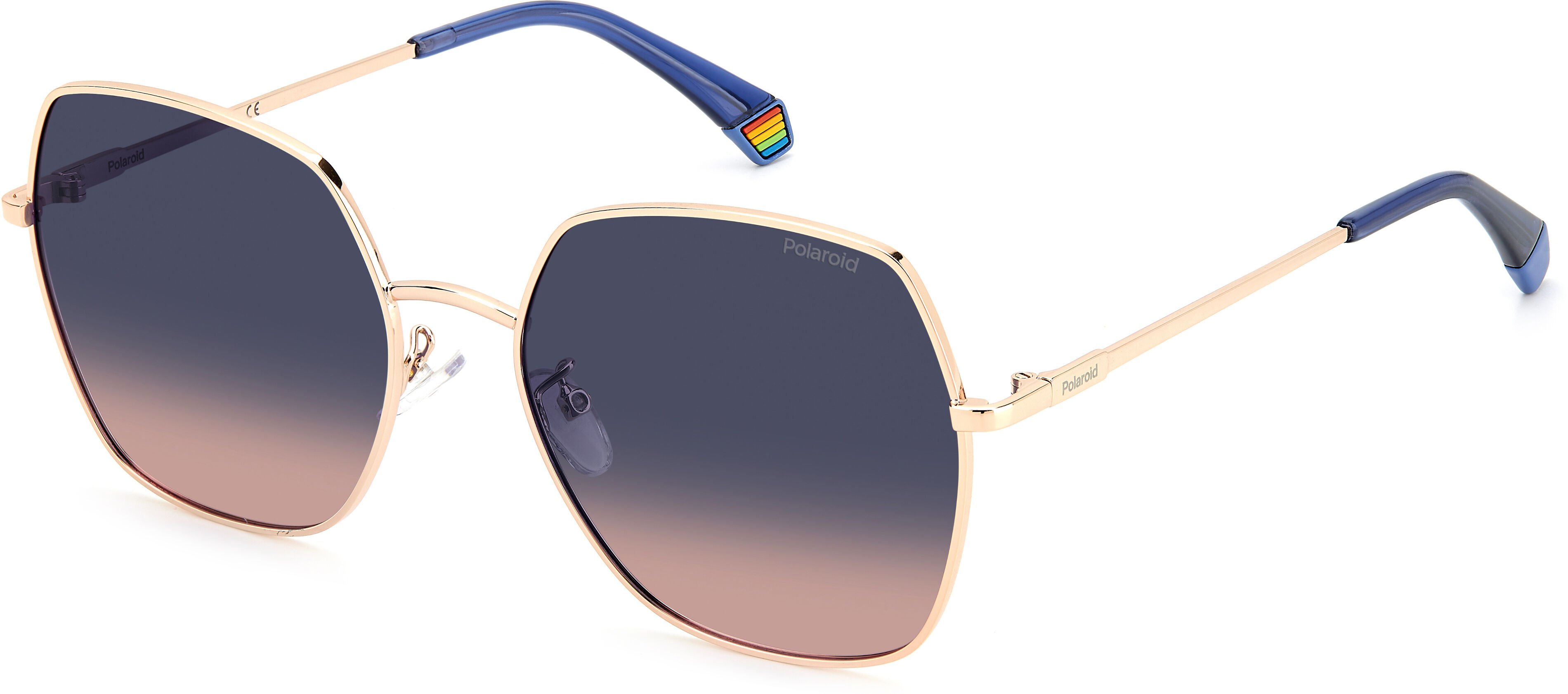 Polaroid-6178/g/s Lks*z7 Gold Blue(blue Shaded Polarized 58*18 Gafas De Sol Dorado