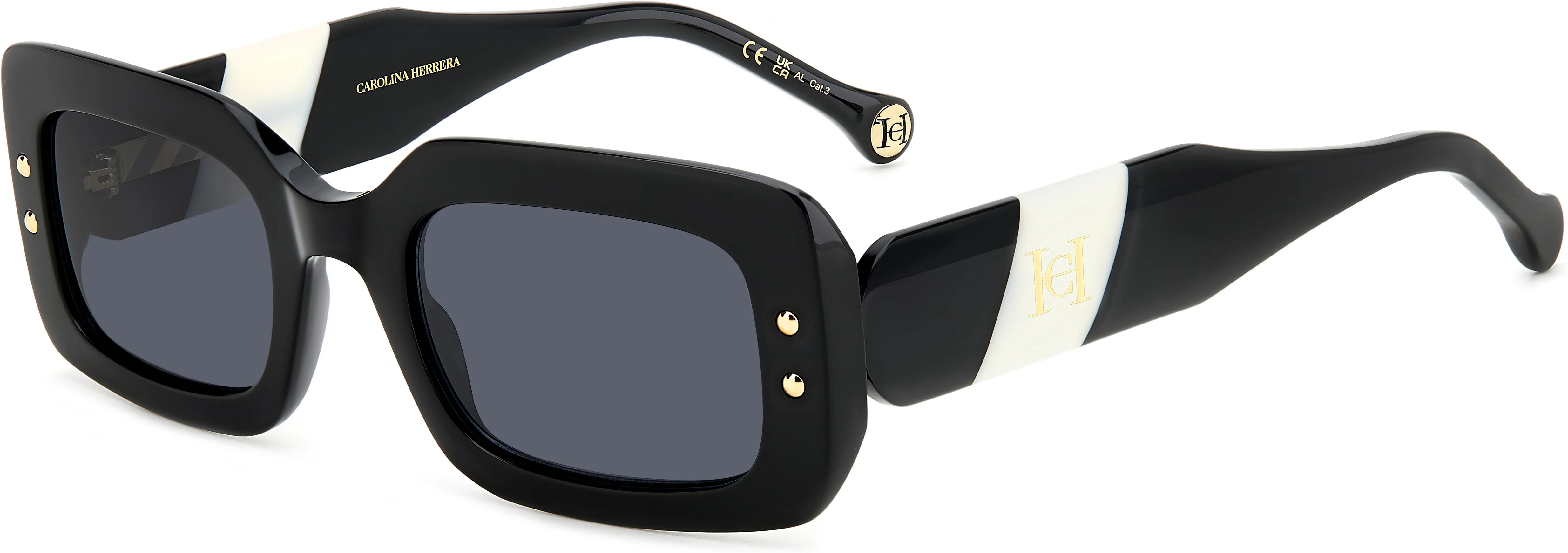 Carolina herrera Carolina-0187/s 80s Black White 50*22 Gafas De Sol Negro