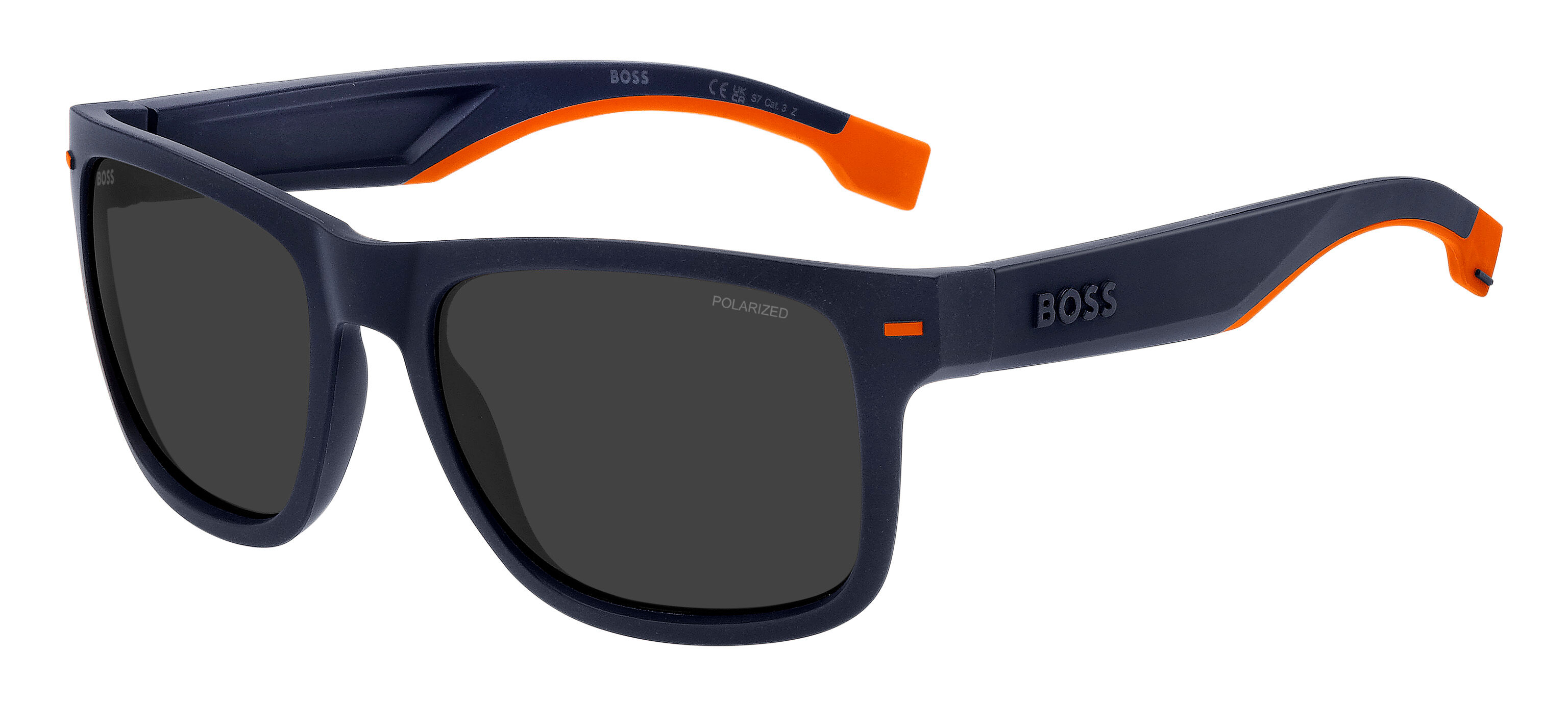 Boss 1496/s Lox*25 Matt Blue Orange(grey Polarized High Contrast Oleophobic 55*19 Gafas De Sol Azul