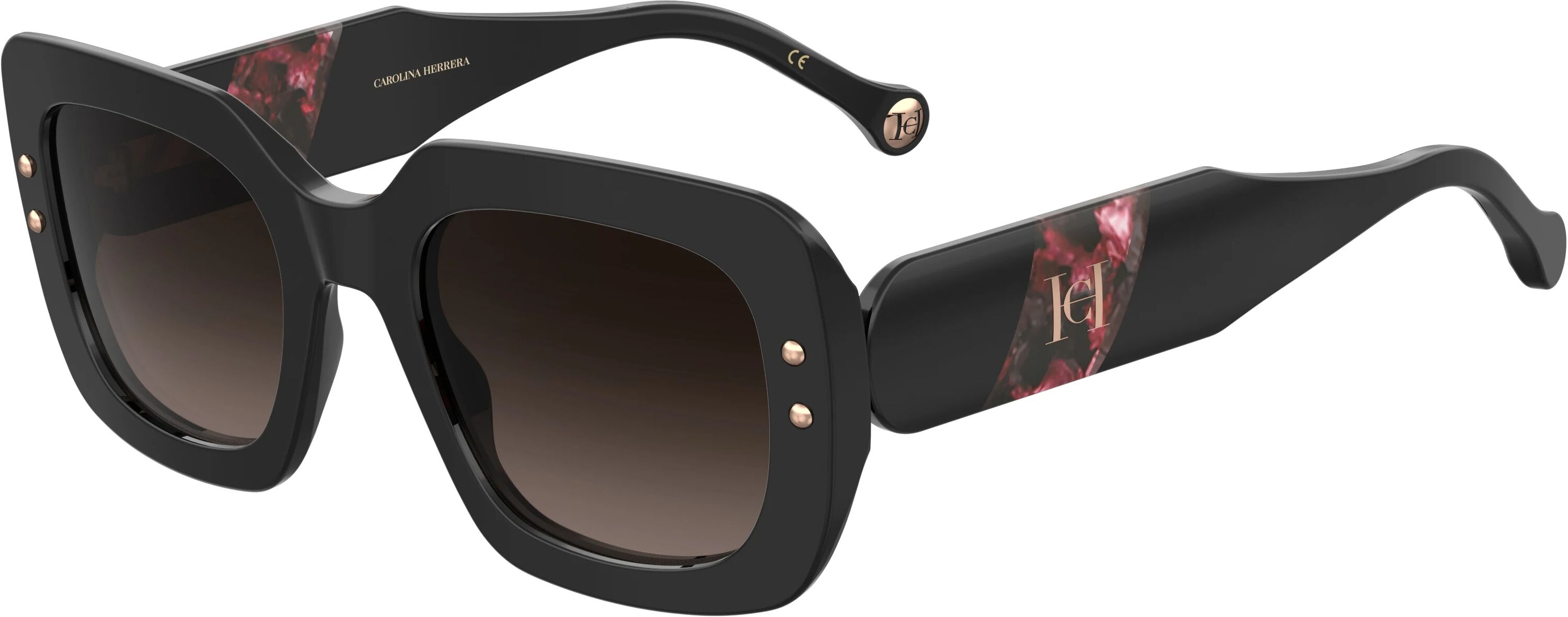 Carolina herrera Carolina-0186/s Guu Black Burgundy 52*22 Gafas De Sol Negro