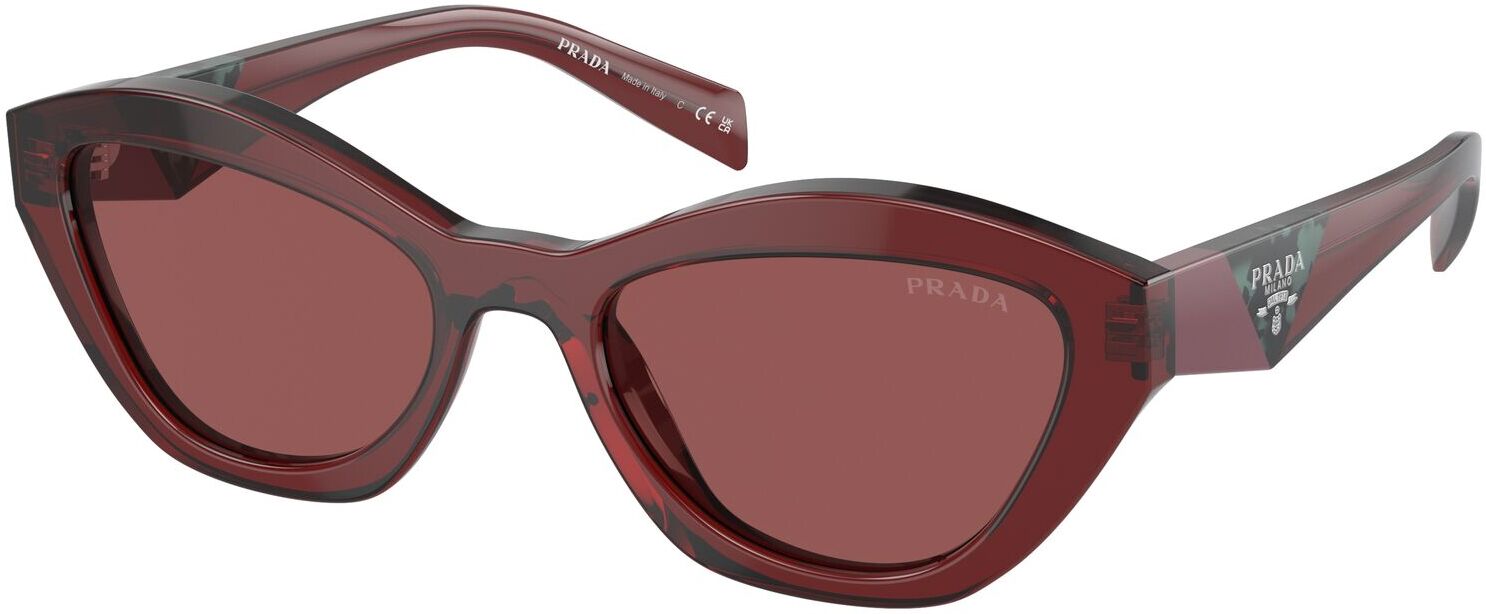 Prada-A02s/s 18o80b Red Transparent(dark Violet 52*19 Gafas De Sol Rojo Transparente