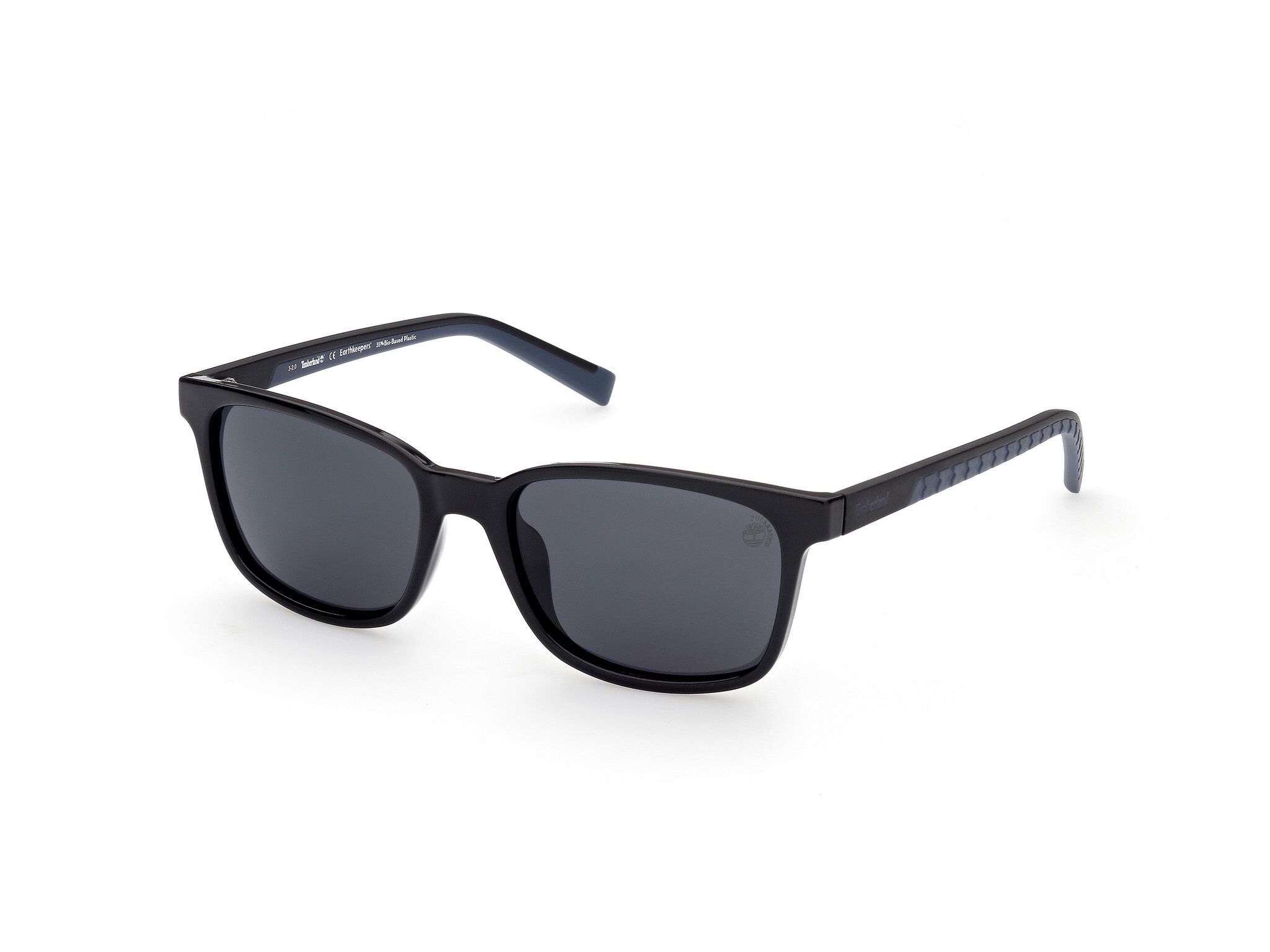 Timberland-9243/s 01d Shiny Black  (smoke Polarized 56*18 Gafas De Sol Negro