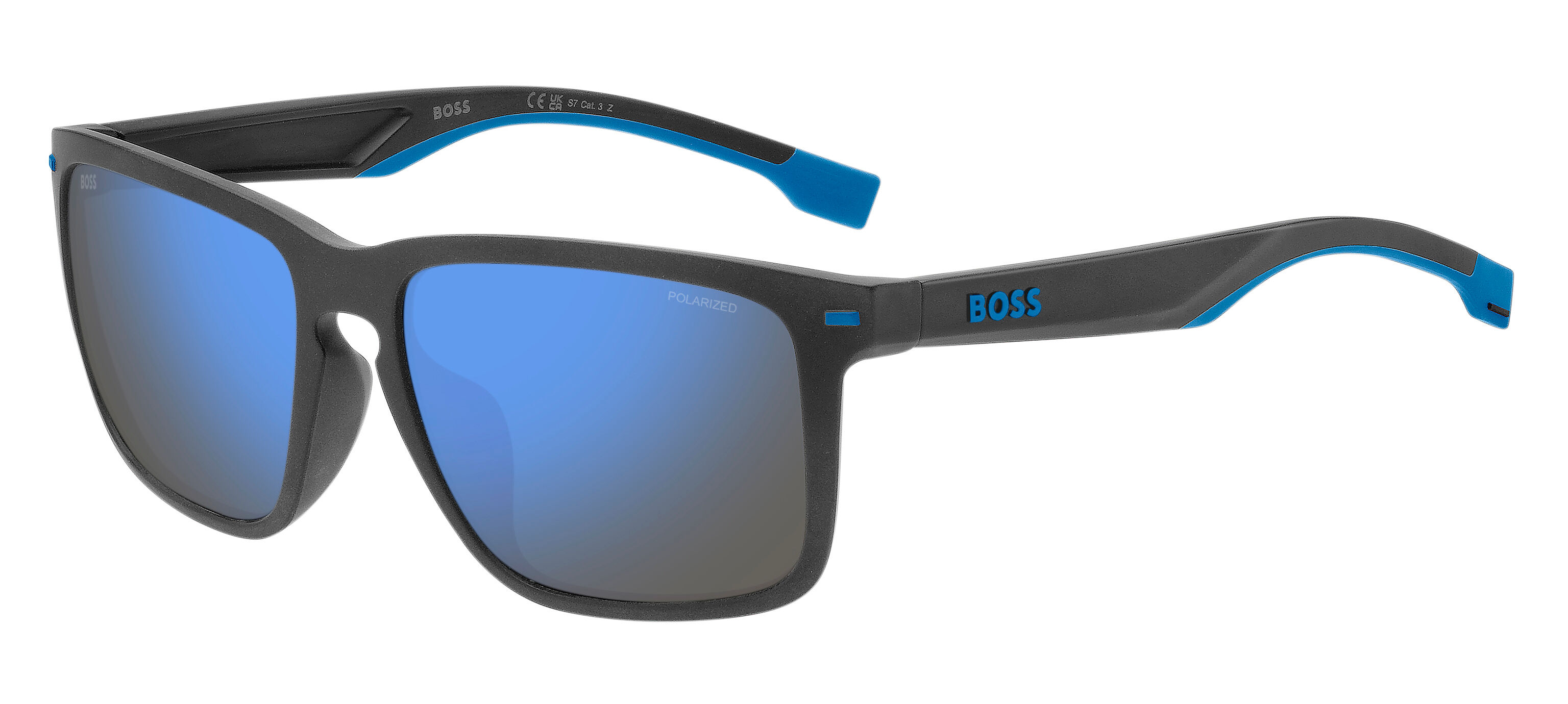 Boss 1542/f/s 8ht*4j Matte Grey Blue(blue Mirror Polarized Highcontrast Oleop 59*17 Gafas De Sol Gris