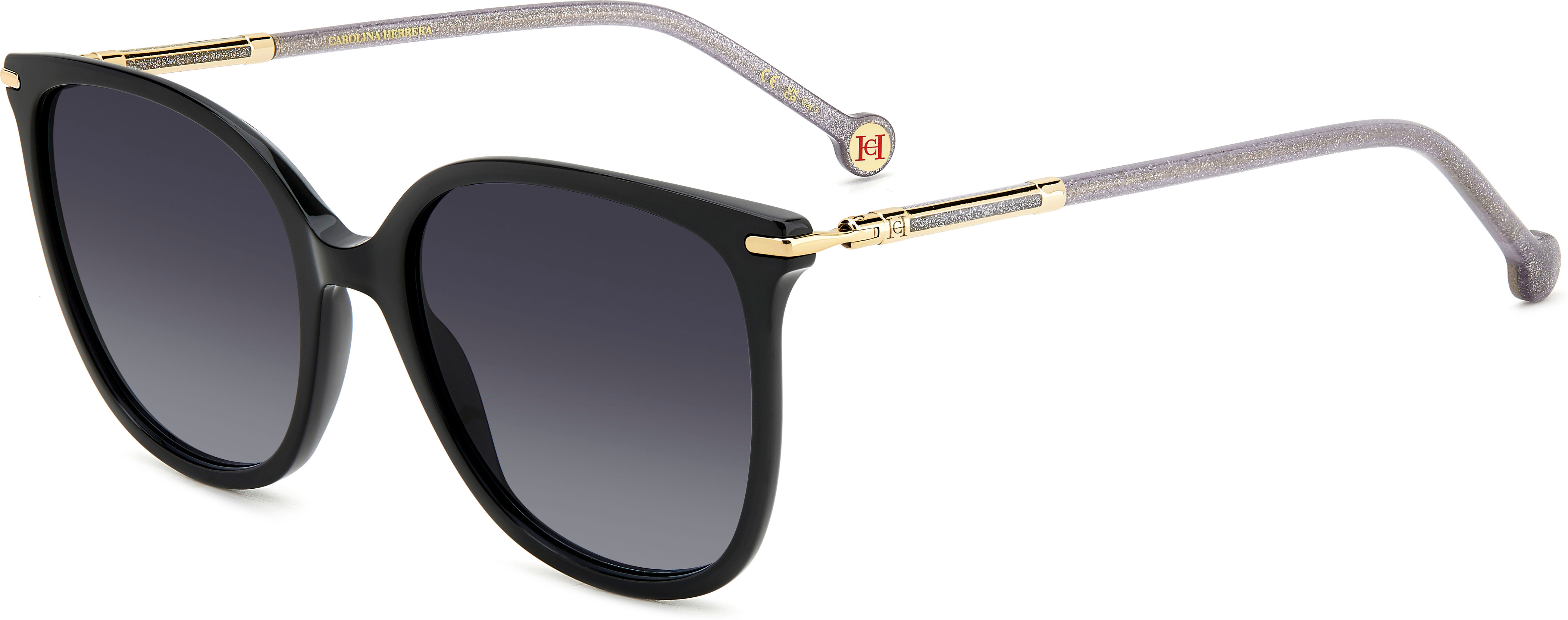 Carolina herrera Carolina-0229/s P9x*9o Black Glitter Black(dark Grey Shaded 55*19 Gafas De Sol Negro