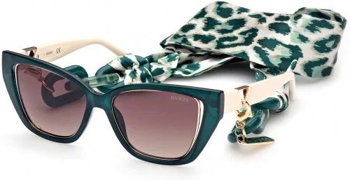 Guess-7816/s 96f Shiny Dark Green (gradient Brown 54*16 Gafas De Sol Verde