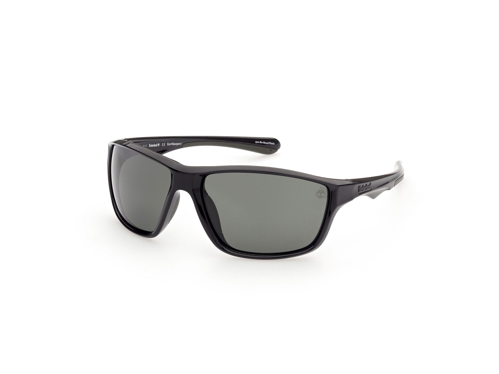 Timberland-9246/s 01r Negro Brillo / Verde Polarizado 63*15 Gafas De Sol Negro