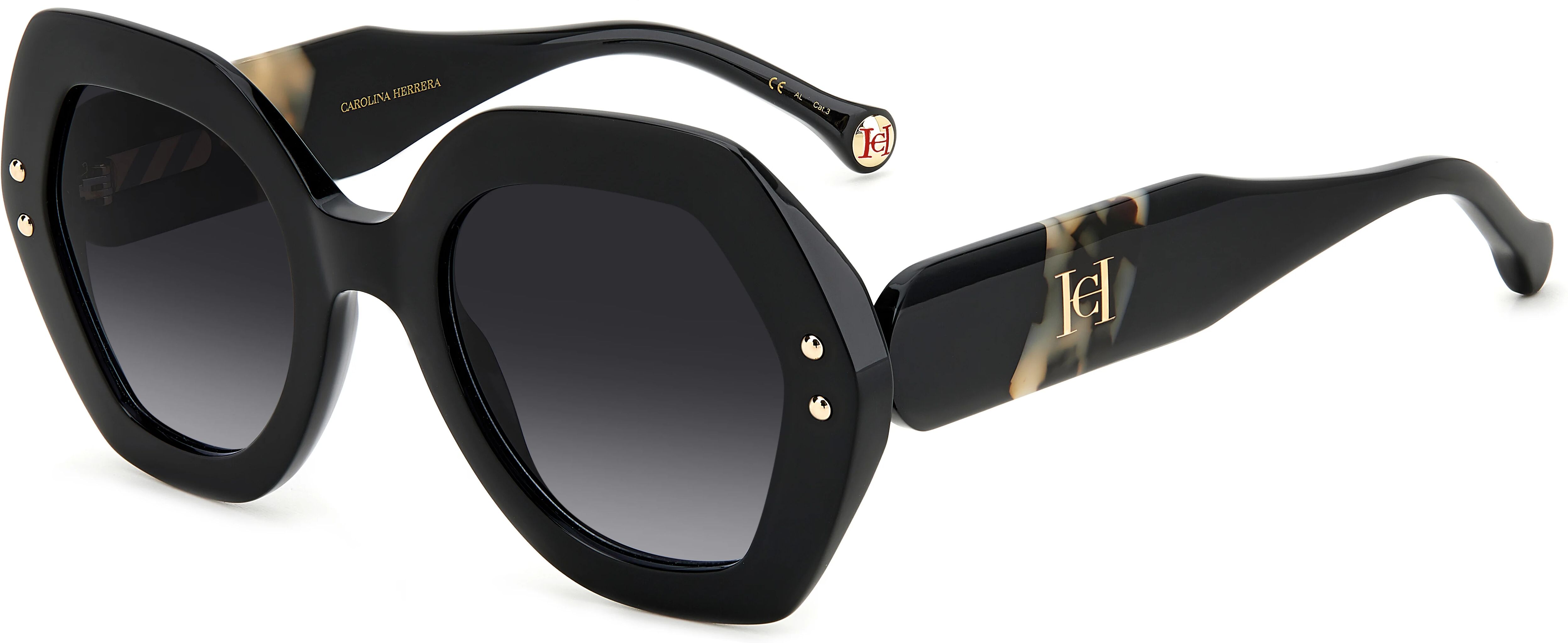 Carolina herrera Carolina-0126/s Wr7*9o Black Havana(dark Grey Shaded 52*24 Gafas De Sol Negro