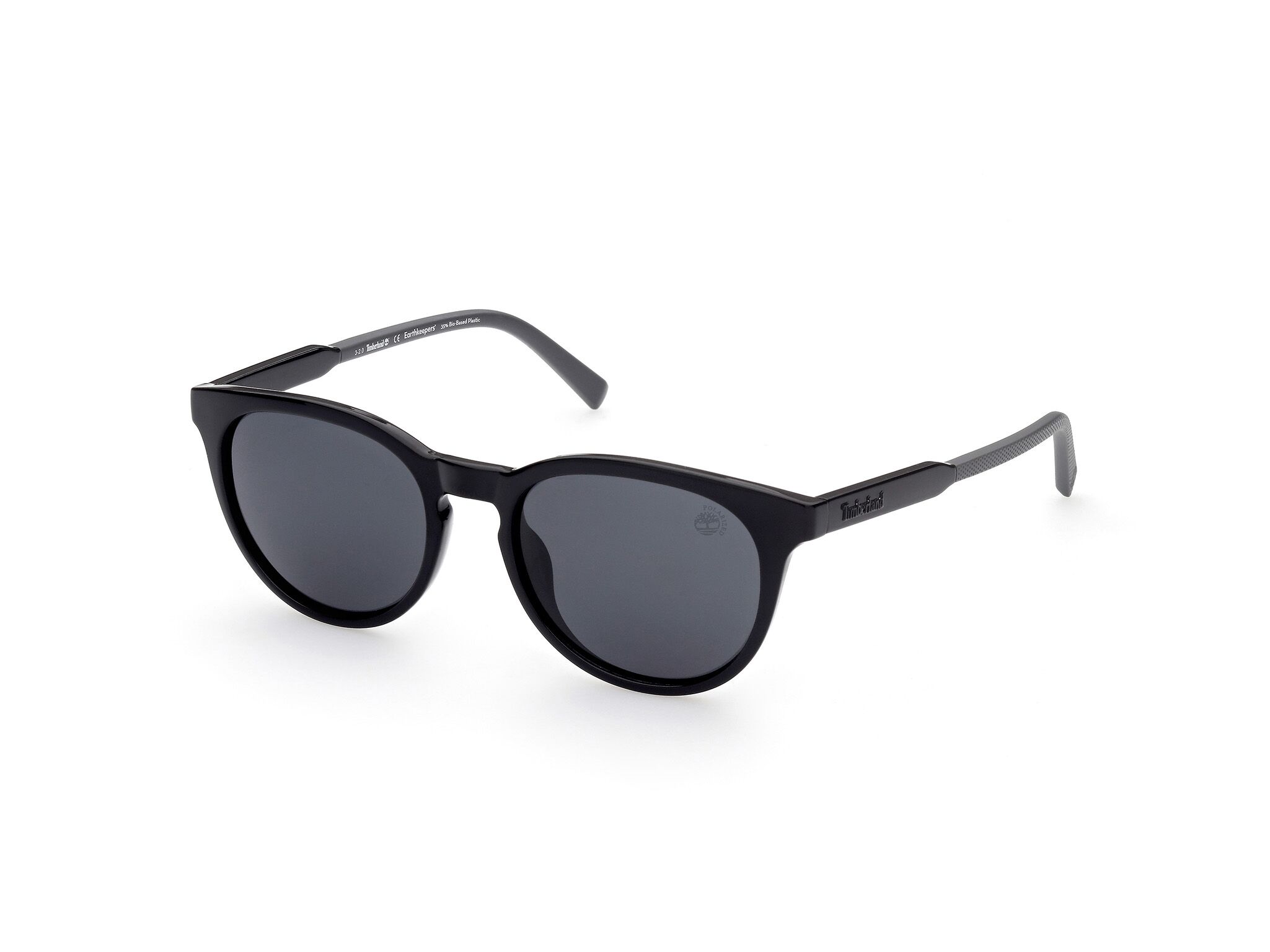 Timberland-9256/s 01d Shiny Black  (smoke Polarized 52*18 Gafas De Sol Negro
