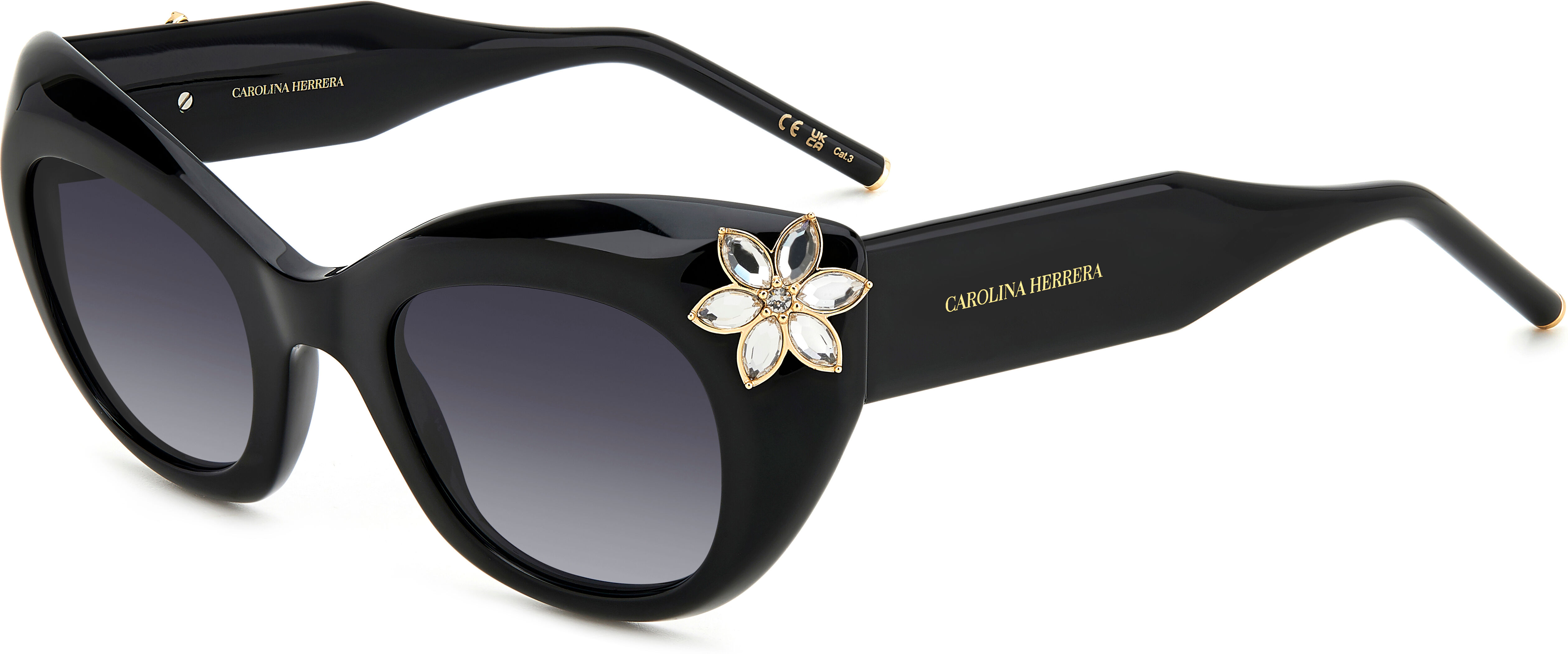 Carolina herrera Carolina-0215/s 807*9o Black/black 50*25 Gafas De Sol Negro