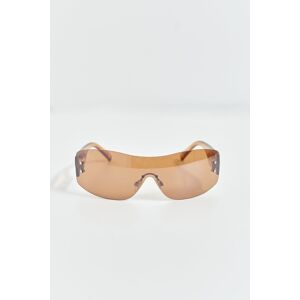 Gina Tricot - Rimless sunglasses - Aurinkolasit - Brown - ONESIZE - Female - Brown - Female