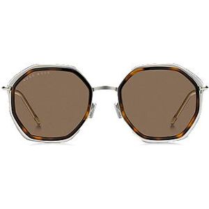 Boss Angular sunglasses in Havana acetate with brown lenses