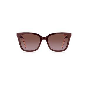 HUGO Maroon-acetate sunglasses with branded temples