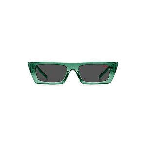 HUGO Green-acetate sunglasses with stacked logos