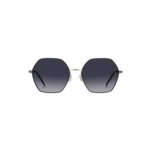 Boss Angular sunglasses in black and gold-tone steel