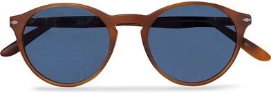 Persol 0PO3092SM Round Sunglasses Terra Di Siena/Blue Mirror