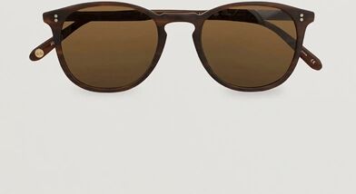 Garrett Leight Kinney 49 Sunglasses Matte Brandy Tortoise/Brown Polari