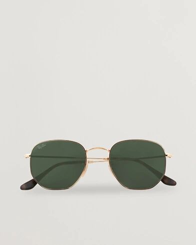 Ray Ban 0RB3548N Hexagonal Sunglasses Gold/Green