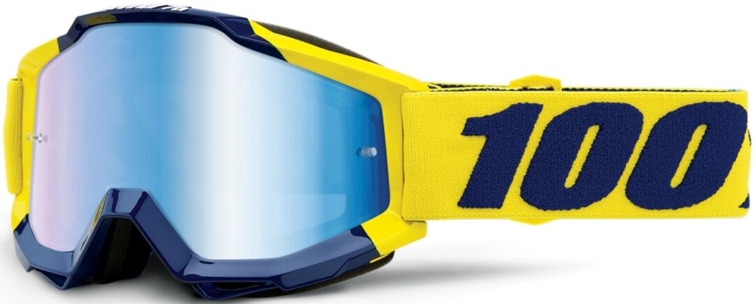 100% Accuri Supply Motocross suojalasit Sininen Keltainen unisex yksi koko