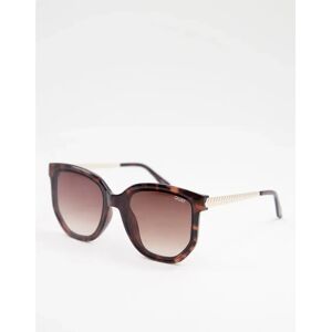 Quay - Coffee Run - Lunettes de soleil rondes pour femme - Ã‰caille de tortue-Marron Marron No Size female