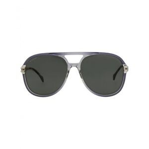 Gucci Aviator Style Acetate Sunglasses grey silver grey - Publicité