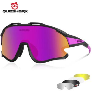 Lunettes de soleil de cyclisme polarisées Queshark avec 5 lentilles UV400 lunettes de sport pour la pêche au baseball Course à pied Conduite de golf