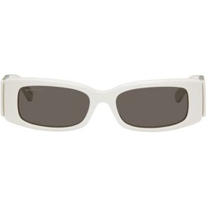 Balenciaga Lunettes de soleil rectangulaires Max blanches - UNI - Publicité