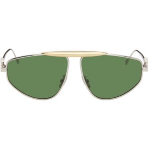 LOEWE Lunettes de soleil aviateur argenté et vert - UNI - Publicité