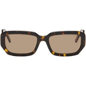 Marc Jacobs Lunettes de soleil rectangulaires brunes - UNI - Publicité