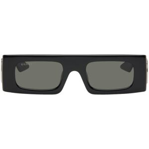 Gucci Lunettes de soleil rectangulaires noires - UNI - Publicité