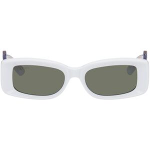 Gucci Lunettes de soleil rectangulaires blanches - UNI - Publicité