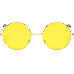 Aizuoni Soleil Rondes pour Hommes Morétro Hippie Style années 60   Soleil Hippie Femmes Hommes Cercle Lunettes pour Les faveurs fête - Publicité