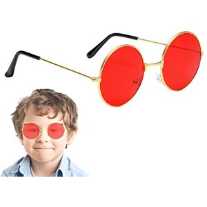 AIYING Soleil Rondes pour Hommes,Morétro Hippie Style années 60 Soleil colorées Lunettes pour Hommes Femmes Costumes Fêtes Cadeaux - Publicité