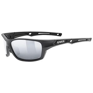 uvex Sportstyle 232 P Lunettes de Sport pour Hommes et Femmes Polarisées Confort et Maintien Parfait Sans Points de Pression Black Matt/Silver One Size - Publicité