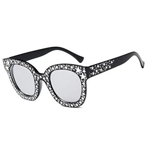 IUYQY Lunettes de soleil carrées strass lunettes de soleil étoile de diamant étincelantes lunettes de conduite de mode pour femmes Protection UV400 - Publicité