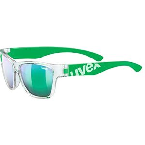 uvex Sportstyle 508 Lunettes de Soleil pour Enfants Effet Miroir Bandeau Compris Clear Green/Green One Size - Publicité