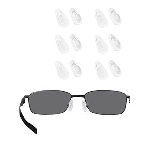 EZReplace Plaquettes de nez de rechange pour lunettes de soleil Oakley Crosshair 1.0/Crosshair 2.0 OO4044/Whisker/Wiretap OO4071, Transparent 6 paires, Taille unique - Publicité