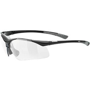 uvex Sportstyle 223 Lunettes de Sport pour Hommes et Femmes Effet Miroir Confort et Maintien Parfait Sans Points de Pression Black Grey/Clear One Size - Publicité