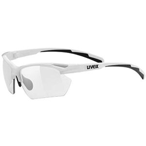 uvex Sportstyle 802 V Small Lunettes de Sport pour Hommes et Femmes à Teinte Variable Anti-Buée White/Smoke One Size - Publicité