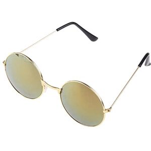 YIAGXIVG Lunettes de soleil rondes punk rétro pour homme et femme Grand cadre Hip Hop Décoration d'été Lunettes de soleil pour femme Œil de chat ovale surdimensionné, c2 - Publicité