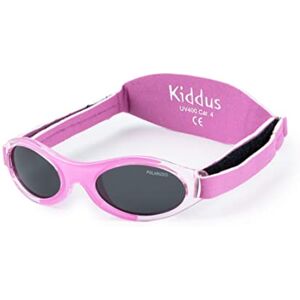 Kiddus Lunettes de soleil Polarisées Premium pour bébé, garçon, fille. De 0 mois à 2 ans. Protection Solaire UV400. Pont de nez en Silicone. Bande réglable en Neoprène - Publicité