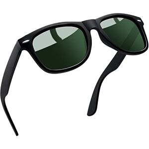 Joopin Classique G15 Lunettes de Soleil Polarisées Homme Carrées et Lunette de Soleil Rétro Femme Vert Foncé Pour Conduite et Voyage - Publicité