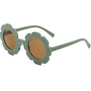 AUsagg Lunettes de soleil rondes pour enfants avec fleurs pour garçons et filles Résistantes aux ultraviolets Jolies lunettes de soleil pour bébé, Vert - Publicité