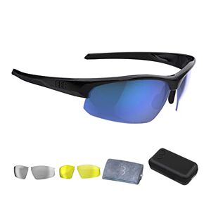 BBB Lunettes de cyclisme I Lunettes de soleil de cyclisme avec étui de voyage I Lunettes de sport Monture en polycarbonate I 3 verres interchangeables I Impress - Publicité