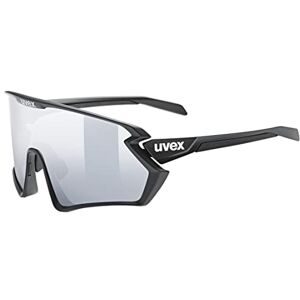 uvex Lunettes de sport unisexes pour adulte Style sportif 231 2.0 Avec vitre interchangeable Noir mat/argenté Taille unique - Publicité