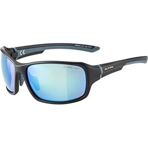 ALPINA Unisexe Adultes, LYRON Lunettes de sport, black matt-blue, One Size - Publicité