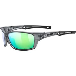 uvex Sportstyle 232 P Lunettes de Sport pour Hommes et Femmes Polarisées Confort et Maintien Parfait Sans Points de Pression Smoke Matt/Green One Size - Publicité