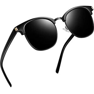 Joopin Rétro et Classique Lunettes de Soleil Homme Polarisées Demi-Cerclée et Lunette de Soleil Noire Femme Demi Cadre UV400 pour Conduite - Publicité